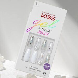 KISS Jelly Fantasy Long Length Nails. Stunning Wedding Nails for Brides.